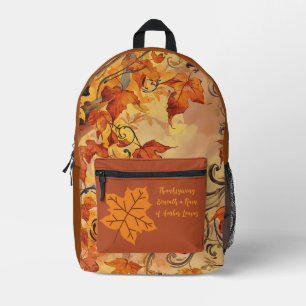 Erntedankfest, Schönes Herbstlaub-Muster Bedruckter Rucksack