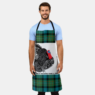 Erntedankfest-Tartan-Puten-Schürze Schürze