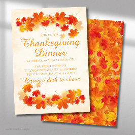 Erntedankfest Thanksgiving Dinner Einladung