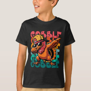 Erntedankfest Truthahn Dab Gobble Lustiger Kleinki T-Shirt