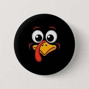 Erntedankfest Truthahn Gesicht passende Familienko Button