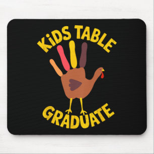 Erntedankfest Truthahn Kinder Tisch Absolvent Hand Mousepad