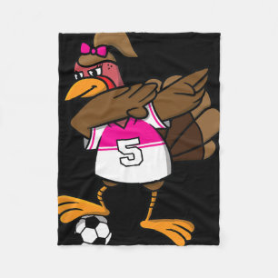 Erntedankfest Truthahn-Shirt für Mädchen Fußball D Fleecedecke