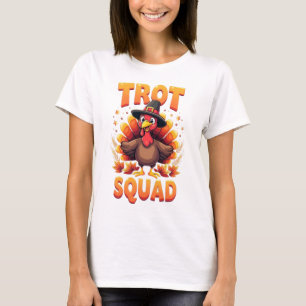 Erntedankfest Truthahn-Trott-Mannschaft Lustiges T T-Shirt