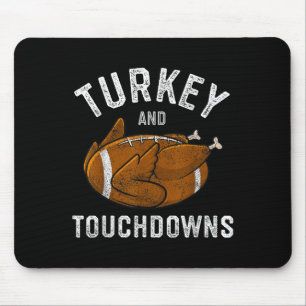 Erntedankfest Truthahn und Touchdowns Football Män Mousepad