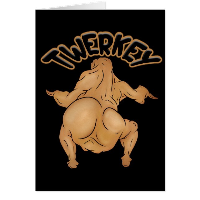 Erntedankfest-Twerkey-Grußkarte (Vorne)