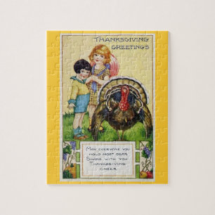 Erntedankfest Vintage Truthahn Puzzle
