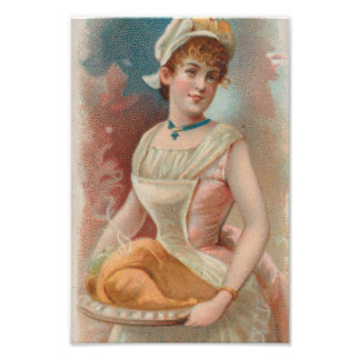 Erntedankfest, Vintage-Victorian-Ära-Druck 1890 Fotodruck