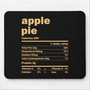Erntedankfest Weihnachten Apfelkuchen Nährwertanga Mousepad