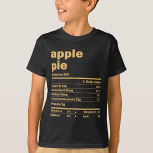 Erntedankfest Weihnachten Apfelkuchen Nährwertanga T-Shirt