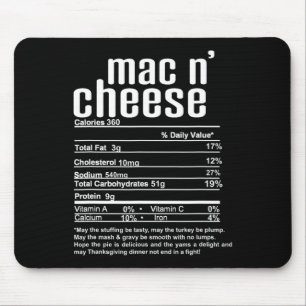 Erntedankfest Weihnachten Mac N Cheese Ernährungsf Mousepad