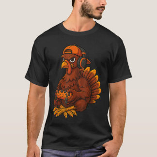 ErntedankfestTruthahn Gamer Videospiel Jungen Männ T-Shirt