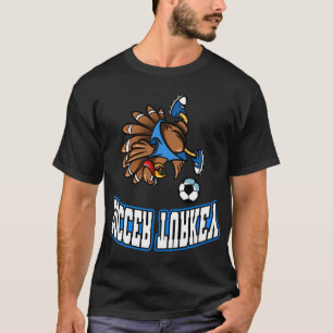 Erntedankfußball Truthahn Fahrrad Kick Männer Jung T-Shirt