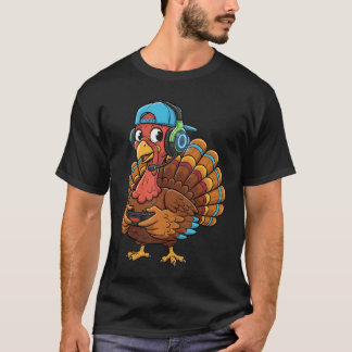 Erntedankgans Gamer Videospiele Gaming Jungen M T-Shirt