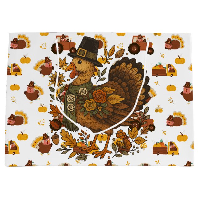 Erntedankgänse Große Geschenktüte (Vorderseite)