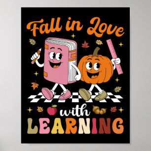 Erntedanklehrerin-Shirt Retro Im Herbst Sich Verli Poster