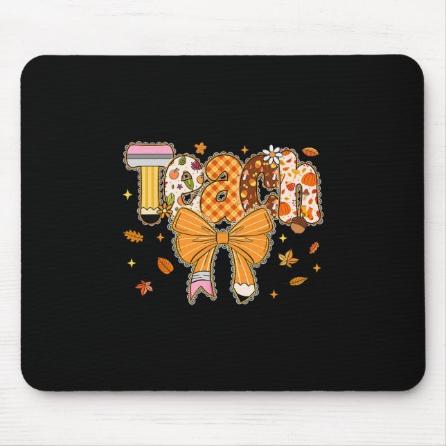 Erntedanklehrerstift Bogen Eins Dankbar Lehren Mousepad (Vorne)