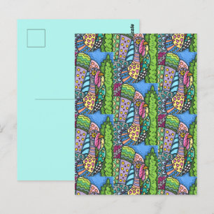 ERNTEDANKPUTER, PATCHWORKFEDERN, VOLKSKUNST POSTKARTE