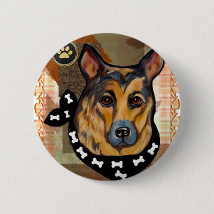 ERNTEDANKSFEST DEUTSCHER SCHÄFERHUND BUTTON