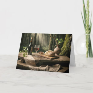 Erntedanktisch in einem Wald Karte