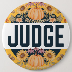 Erntefall Herbst Halloween-Wettbewerberrichter Button