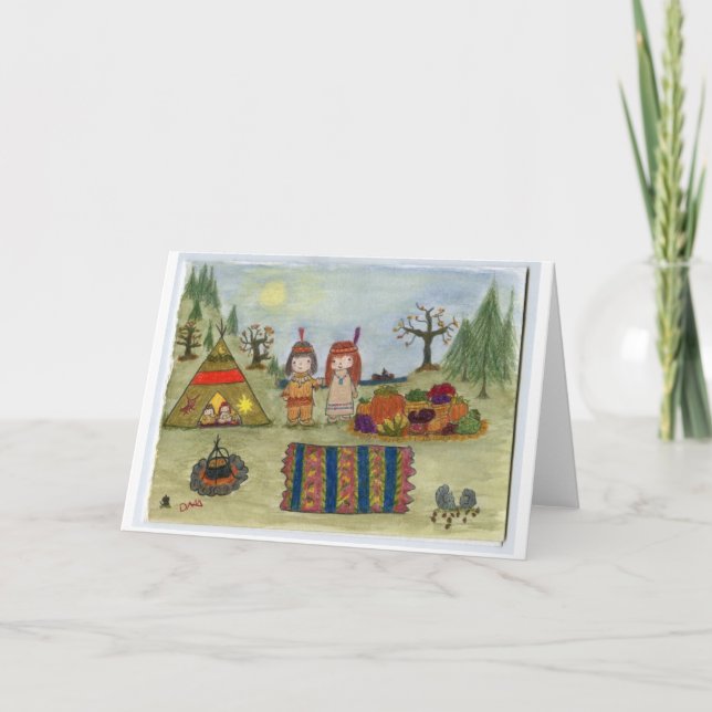Erntefest Feiertagskarte (Vorderseite)