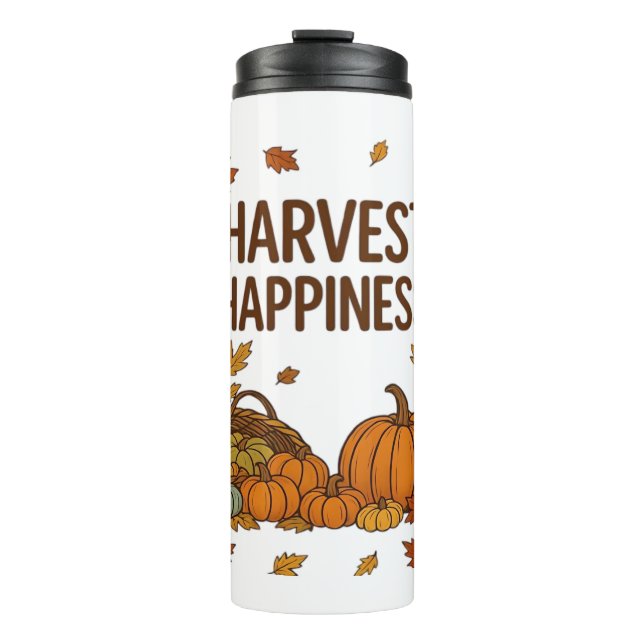 Ernteglücke - Herbstpumpen & Herbstlaube D Thermosbecher (Vorderseite)