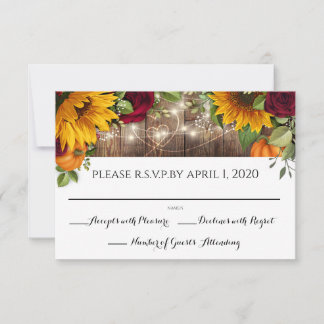 Erntekarte für Herbst RSVP Karte