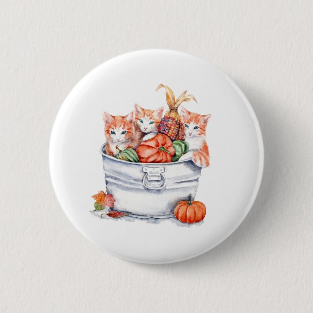 Erntekätzchen Button (Vorderseite)