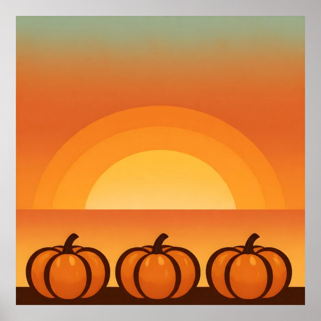 Erntemoon Streifen Poster (Vorne)