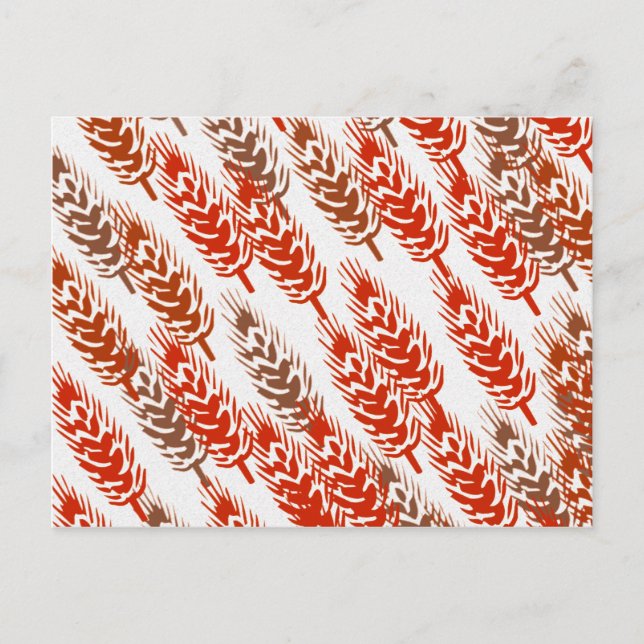 Erntemuster mit Weizen Postkarte (Vorderseite)