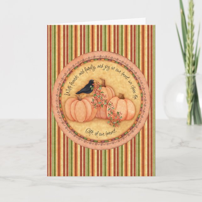 Ernterunde über feiertagskarte (Vorderseite)