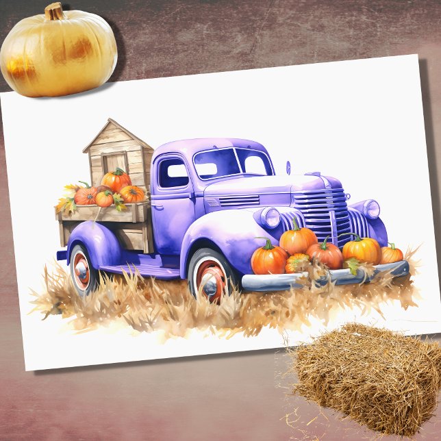 Erntewagen gefüllt mit Pumpkins 2 Decoupage Paper Seidenpapier (Von Creator hochgeladen)