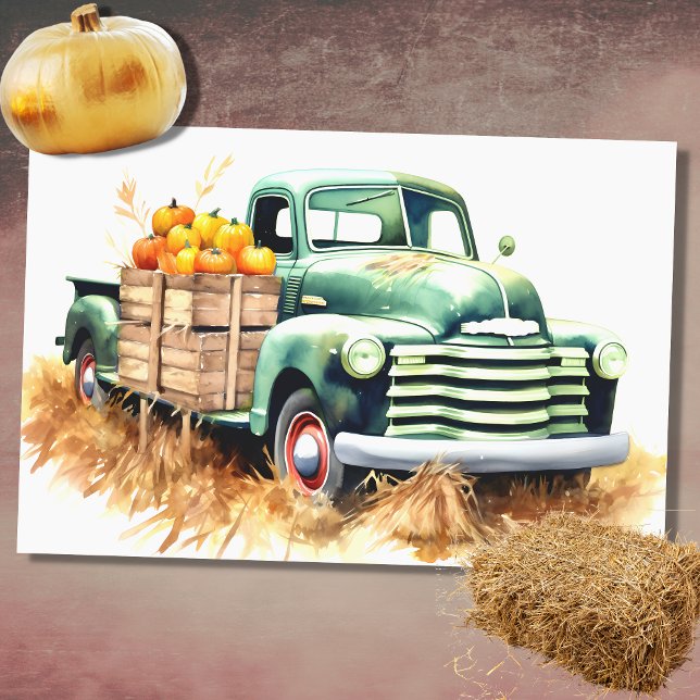 Erntewagen gefüllt mit Pumpkins 4 Decoupage Paper Seidenpapier (Von Creator hochgeladen)