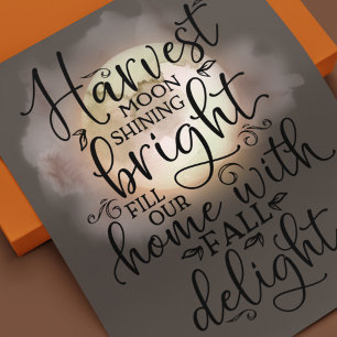 Erntmond Herbstfreude Gedicht Braun Poster