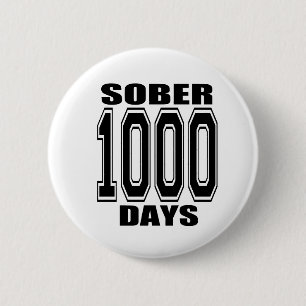 ERNÜCHTERN SIE EIN 1000 TAGESschwarzes Button