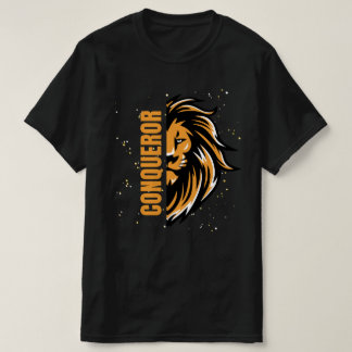 Eroberer - Schwarze Farbe der Männer gedruckt T-Shirt