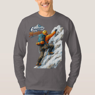 Erobern Sie den Berg Bergsteiger-Abenteuer Männer T-Shirt