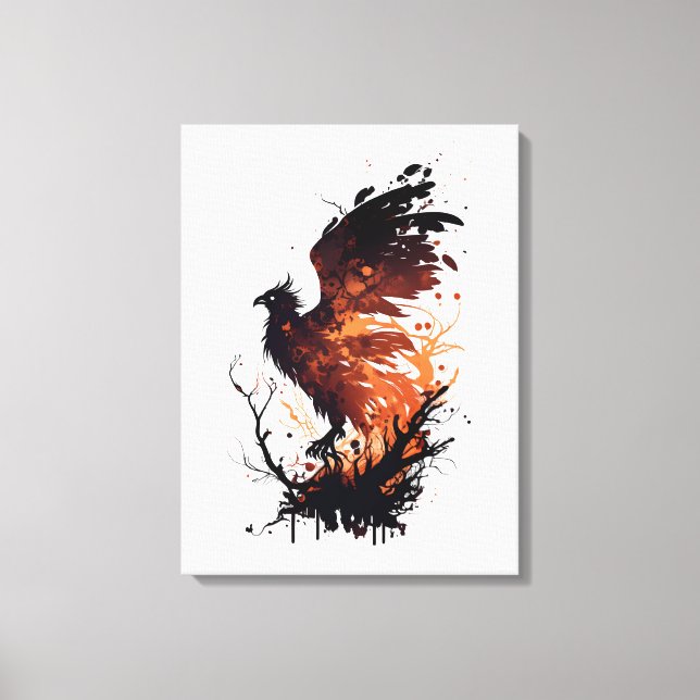 Eroberung der Vielfalt: Phoenix aus den Aschen auf Leinwanddruck (Vorderseite)