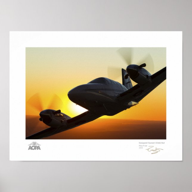 Eroberung des Sonnenuntergangs Poster (Vorne)