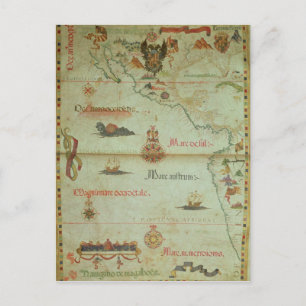 Eroberung Mexikos und Perus Postkarte