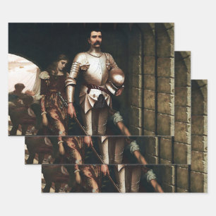„Eroberung“ Mittelalterliches Gemälde von Edmund B Geschenkpapier Set