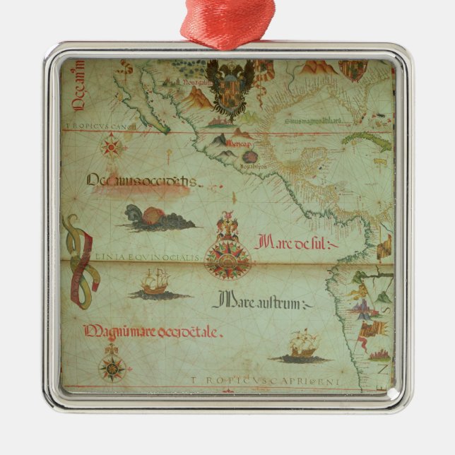 Eroberung von Mexiko und von Peru Ornament Aus Metall (Vorne)