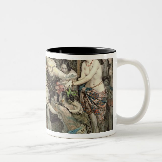 Eroberung von Mexiko Zweifarbige Tasse (Rechts)