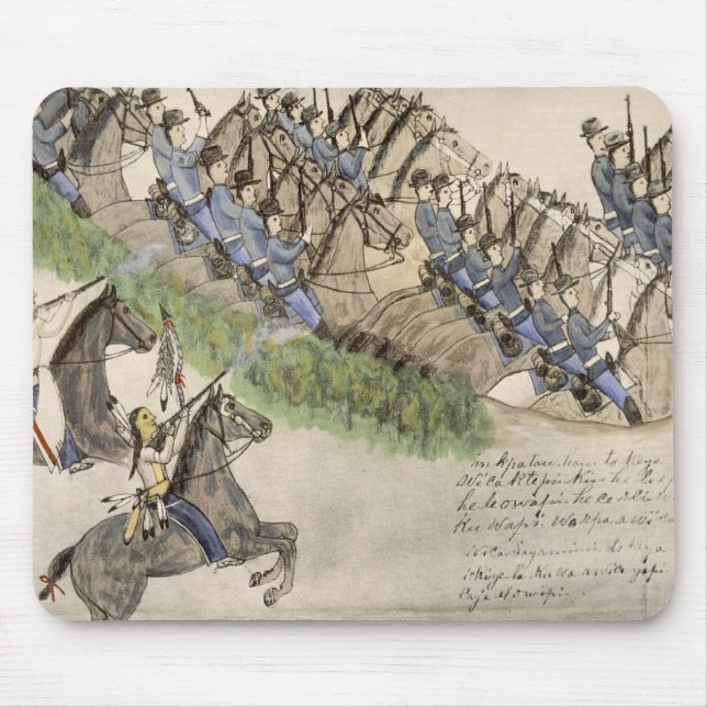 Eröffnung dem Kampf des Little Big Horn (Tinte Mousepad (Vorne)