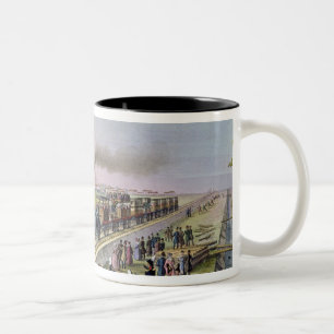 Eröffnung der ersten Bahnlinie Zweifarbige Tasse