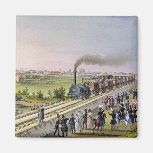 Eröffnung der ersten Eisenbahnstrecke Magnet (Vorne)