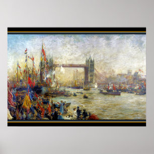 Eröffnung der Tower Bridge London 1895 Poster