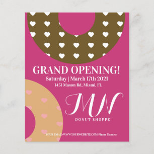 Eröffnungs-Event Donut-Shop Flyer