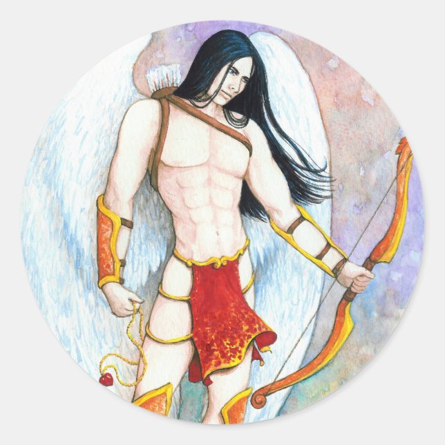 Eros Runder Aufkleber (Vorderseite)